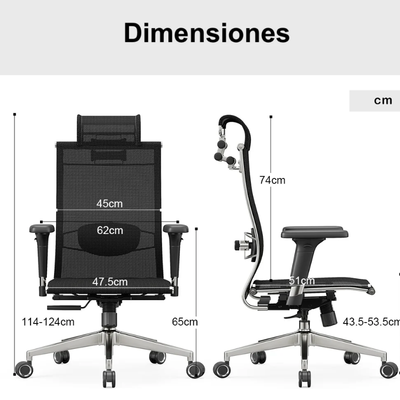 6 Silla de Oficina Executive Lamb