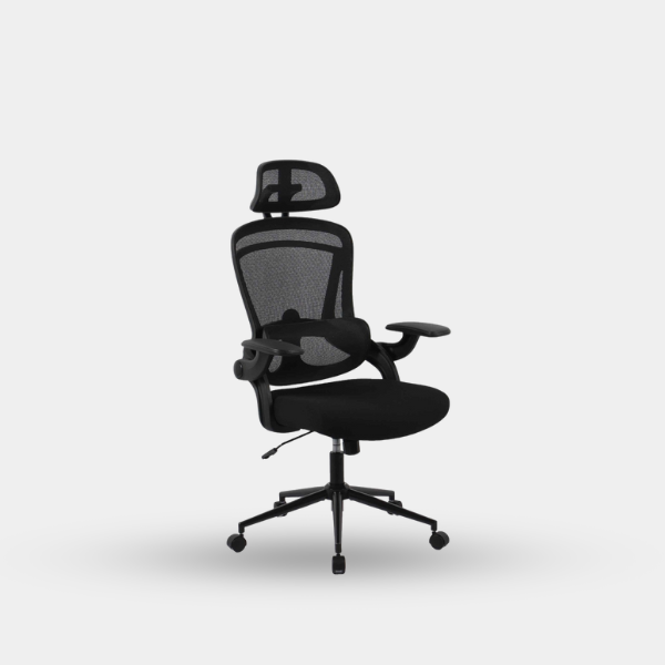 Silla de Oficina resp/malla negra cabezal/brazos