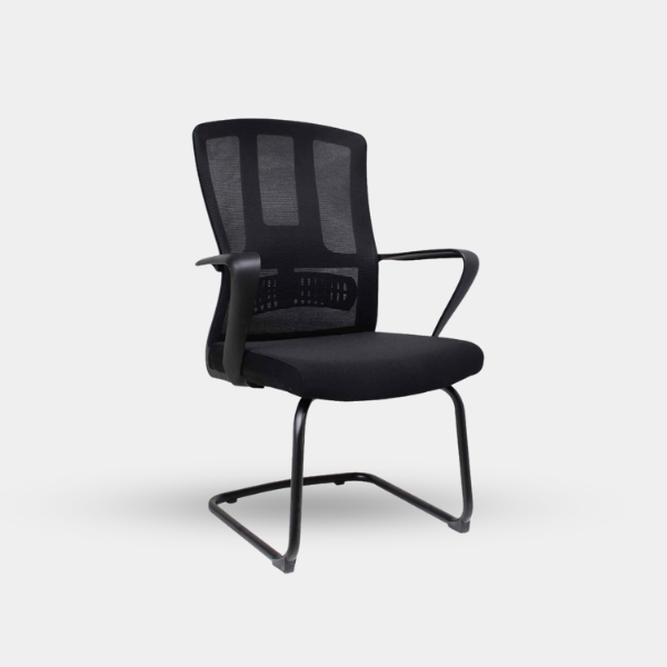 silla de invitacion Silla Oficina Visita FX-1023V# Malla Negra C/Brazo
