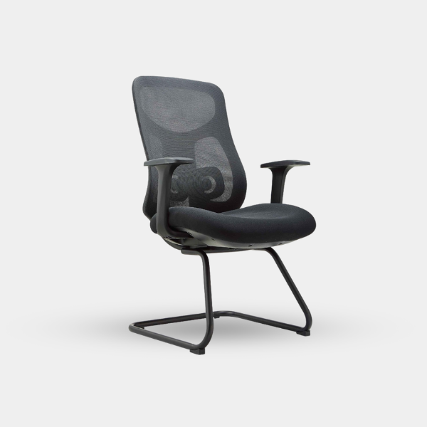 silla de invitacion neg (1) Silla Oficina Visita SK-6023V# Negra Resp/Malla